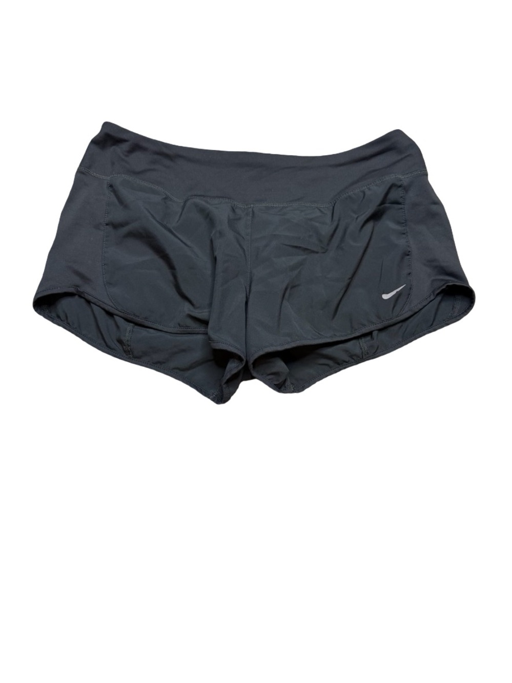 🏃 Nike Dri FIT Women’s Large 3” Running Athletic Shorts Lightweight Charcoal 🏃